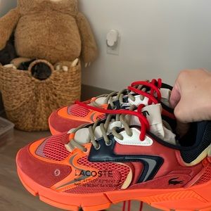 LACOSTE NEOS L003 ORANGE NAVY MENS 10.5
